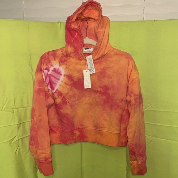Frankie’s Bikinis NWT Burl Sweatshirt in Sherbert Tie Die Size Small - Picture 2 of 12